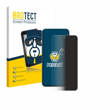 Front side of a product packaging with the brand logo BROTECT. Next to it is the device OnePlus 13T shown with the correspondi