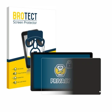 Front side of a product packaging with the brand logo BROTECT. Next to it is the device Laptok KB1001 10.1