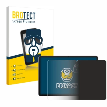 Front side of a product packaging with the brand logo BROTECT. Next to it is the device Huawei MatePad 11.5
