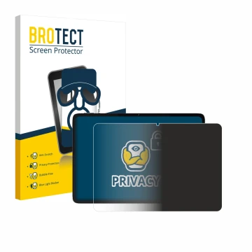 Front side of a product packaging with the brand logo BROTECT. Next to it is the device Xiaomi Pad 6S Pro 12.4