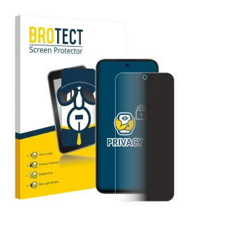 Front side of a product packaging with the brand logo BROTECT. Next to it is the device Oppo A6c shown with the corresponding 