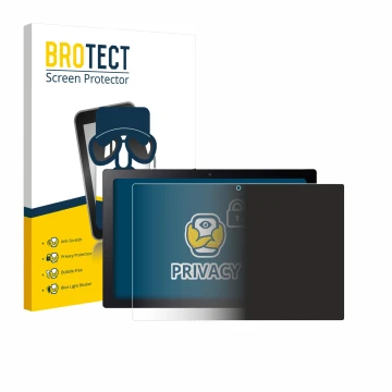 Front side of a product packaging with the brand logo BROTECT. Next to it is the device Acer Chromebook Tab 311 shown with the