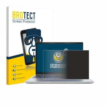 Front side of a product packaging with the brand logo BROTECT. Next to it is the device HP EliteBook 8 G1i 13