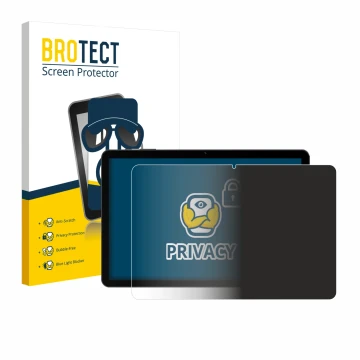 Front side of a product packaging with the brand logo BROTECT. Next to it is the device Doogee Tab G5 shown with the correspon