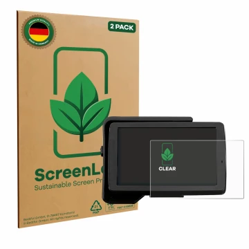 Front side of a product packaging with the brand logo ScreenLeaf. Next to it is the device BMW R 1200 GS 2013-2019 Navigator V