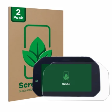 Front side of a product packaging with the brand logo ScreenLeaf. Next to it is the device BMW R 1200 GS 2017-2018 Connectivit