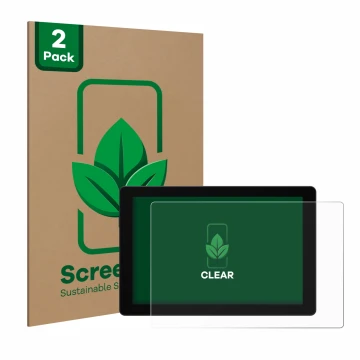 Front side of a product packaging with the brand logo ScreenLeaf. Next to it is the device SmallHD Cine 7 shown with the corre