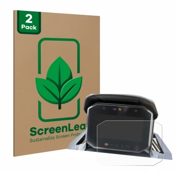 Front side of a product packaging with the brand logo ScreenLeaf. Next to it is the device Honda ADV350 4
