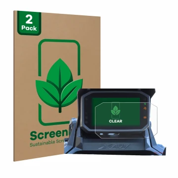 Front side of a product packaging with the brand logo ScreenLeaf. Next to it is the device Honda X-ADV 750 RH10 (from 2021) sh
