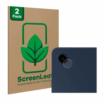 Front side of a product packaging with the brand logo ScreenLeaf. Next to it is the device Samsung Galaxy Tab A9 Plus WiFi (ON