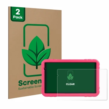 Front side of a product packaging with the brand logo ScreenLeaf. Next to it is the device Aocwei x500 shown with the correspo