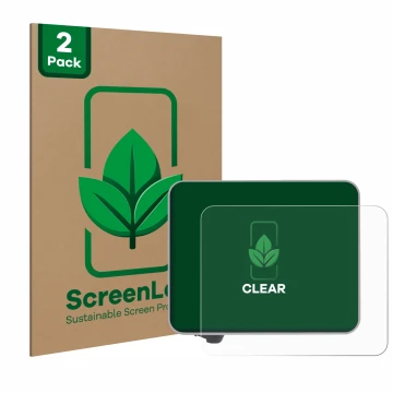 Front side of a product packaging with the brand logo ScreenLeaf. Next to it is the device Bambu Lab A1 3D Printer shown with 