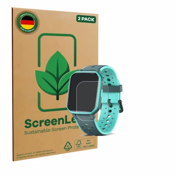 Front side of a product packaging with the brand logo ScreenLeaf. Next to it is the device Joyele H79 1.5