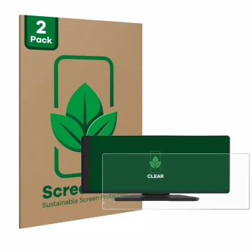 Front side of a product packaging with the brand logo ScreenLeaf. Next to it is the device Carpuride W903 9.3