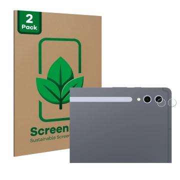 Front side of a product packaging with the brand logo ScreenLeaf. Next to it is the device Samsung Galaxy Tab S10 Ultra 5G (ON