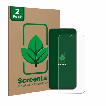 Front side of a product packaging with the brand logo ScreenLeaf. Next to it is the device Huawei Nova 13 shown with the corre