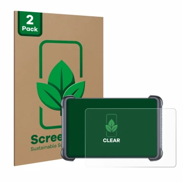 Front side of a product packaging with the brand logo ScreenLeaf. Next to it is the device Thinkcar Thinkscan 689BT shown with