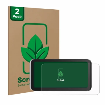 Front side of a product packaging with the brand logo ScreenLeaf. Next to it is the device Einstar VEGA shown with the corresp