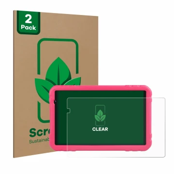 Front side of a product packaging with the brand logo ScreenLeaf. Next to it is the device Juedur R500 10