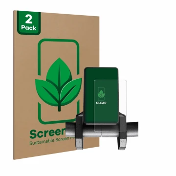 Front side of a product packaging with the brand logo ScreenLeaf. Next to it is the device Joyor S10-S V1 shown with the corre