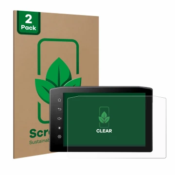 Front side of a product packaging with the brand logo ScreenLeaf. Next to it is the device Ekiy MTC07 6.25