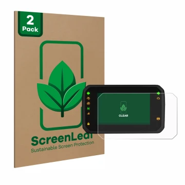 Front side of a product packaging with the brand logo ScreenLeaf. Next to it is the device Honda ADV350 5
