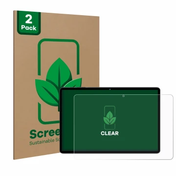 Front side of a product packaging with the brand logo ScreenLeaf. Next to it is the device ZIOVO Z128 11