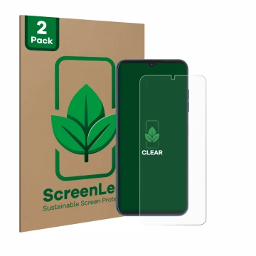 Front side of a product packaging with the brand logo ScreenLeaf. Next to it is the device Hotwav Note 13 Pro shown with the c
