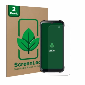Front side of a product packaging with the brand logo ScreenLeaf. Next to it is the device Hotwav T7S shown with the correspon