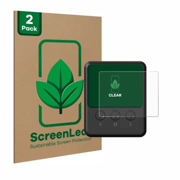 Front side of a product packaging with the brand logo ScreenLeaf. Next to it is the device ISDT 608PD shown with the correspon