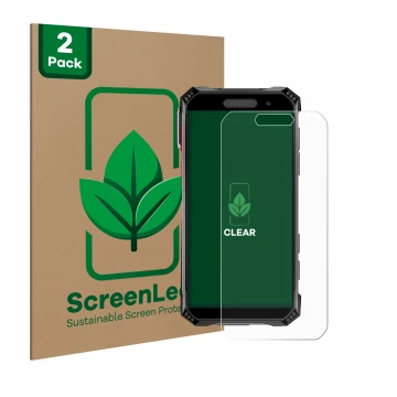 Front side of a product packaging with the brand logo ScreenLeaf. Next to it is the device Soyes S10 Max shown with the corres