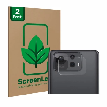Front side of a product packaging with the brand logo ScreenLeaf. Next to it is the device ASUS ZenFone 12 Ultra (ONLY Camera 