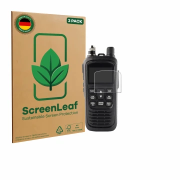 Front side of a product packaging with the brand logo ScreenLeaf. Next to it is the device Jopix CB-514 Plus shown with the co