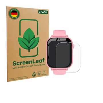 Front side of a product packaging with the brand logo ScreenLeaf. Next to it is the device CATGIFF A22 shown with the correspo