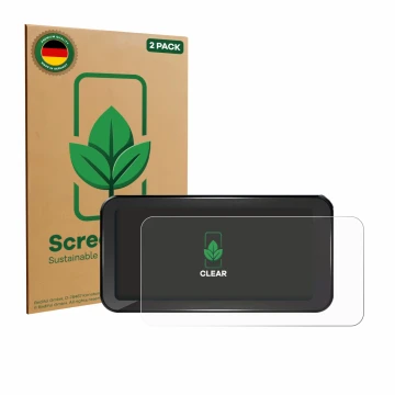 Front side of a product packaging with the brand logo ScreenLeaf. Next to it is the device Aoocci C6 Pro 6.25