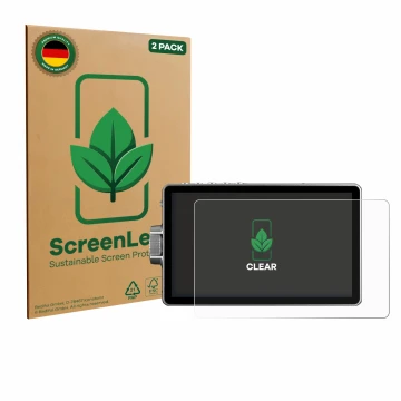 Front side of a product packaging with the brand logo ScreenLeaf. Next to it is the device Viltrox DC-A1 2800 shown with the c