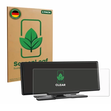 Front side of a product packaging with the brand logo ScreenLeaf. Next to it is the device Avylet RC11 8.1