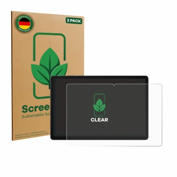 Front side of a product packaging with the brand logo ScreenLeaf. Next to it is the device Samsung Galaxy Tab A11 Plus WiFi 11