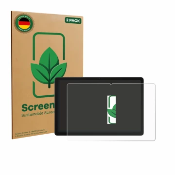 Front side of a product packaging with the brand logo ScreenLeaf. Next to it is the device Samsung Galaxy Tab A11 Plus 5G 11