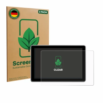 Front side of a product packaging with the brand logo ScreenLeaf. Next to it is the device Rollei Viltrox DC-L2 7