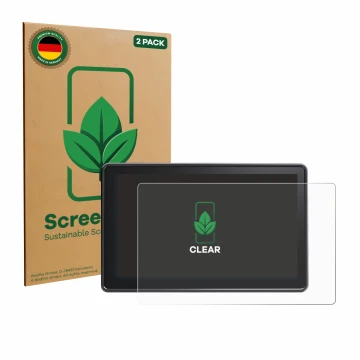 Front side of a product packaging with the brand logo ScreenLeaf. Next to it is the device Osee G7 Pro shown with the correspo