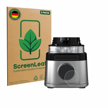 Front side of a product packaging with the brand logo ScreenLeaf. Next to it is the device Ninja Detect Power Pro shown with t