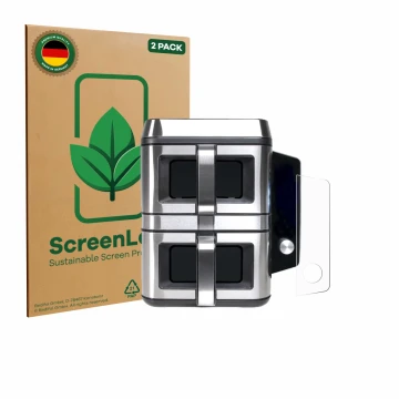 Front side of a product packaging with the brand logo ScreenLeaf. Next to it is the device KOENIC KTAF-TR shown with the corre