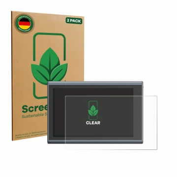 Front side of a product packaging with the brand logo ScreenLeaf. Next to it is the device SmallRig Wireless Monitor shown wit