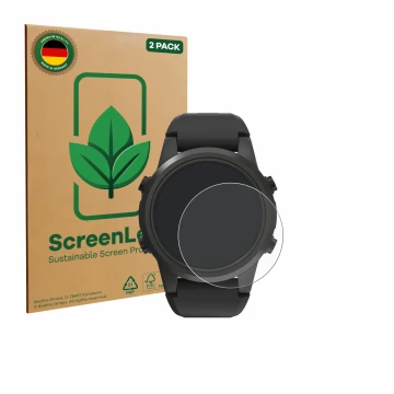 Front side of a product packaging with the brand logo ScreenLeaf. Next to it is the device Shearwater TERN TX shown with the c