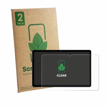 Front side of a product packaging with the brand logo ScreenLeaf. Next to it is the device Maxlegen M11S 11