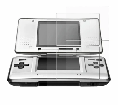 Image of the device Nintendo DS with a wide variety of screen protectors.