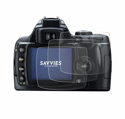 Image of the device Nikon D40 with a wide variety of screen protectors.