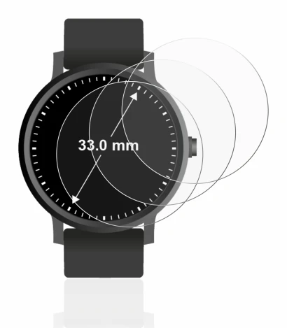 Image of the device Watches (Circular, ø: 33 mm) with a wide variety of screen protectors.