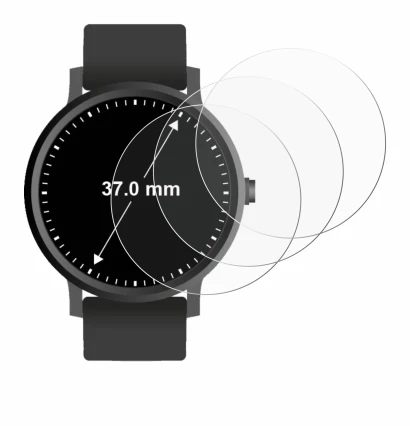 Image of the device Watches (Circular, ø: 37 mm) with a wide variety of screen protectors.